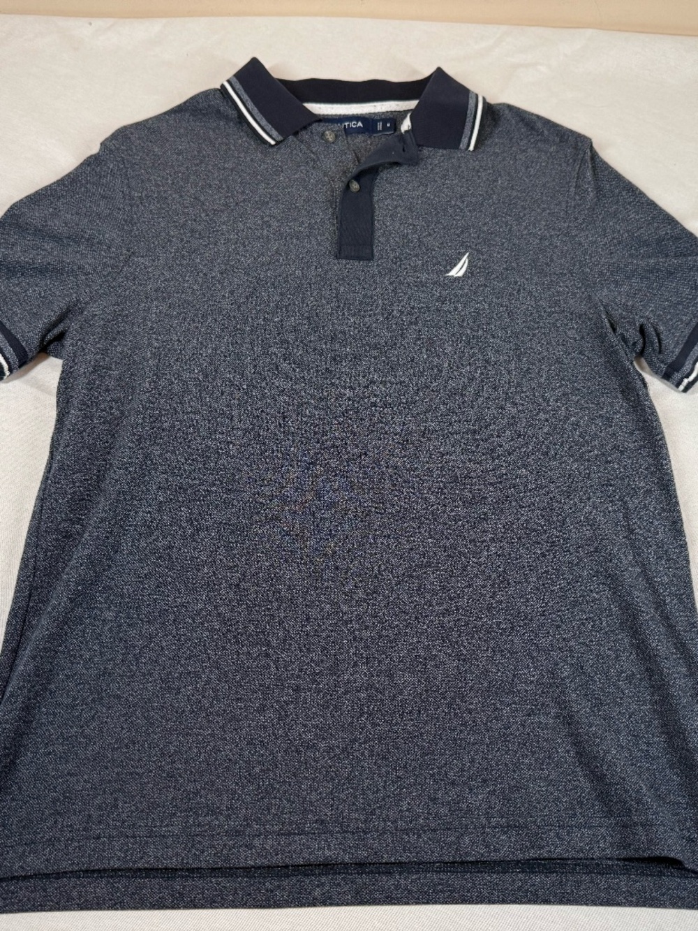 Nautica Men's Short Sleeve Polo Shirt Size Medium - Nautical Blue